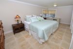 The beautiful and peaceful master bedroom has a king bed and adjoining bath.  
